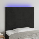  LED uzglavlje crno 80x5x118/128 cm baršunasto | shoptok.hr