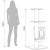  Mačje drvo s sisalnim postoljima za grebanje Svjetlosiva 137 cm | shoptok.hr