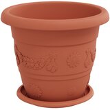  Saksije za biljke 24 pcs Crvena cigla Ø 26 x 21.5 cm Plastika | shoptok.hr