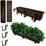 KADAX Balkonski cvetlični lonec, cvetlični lonec 80 cm, ročaji, stojalo, balkonska ograja, (5000353151) | Shoptok.si