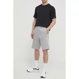 Adidas Bombažne kratke hlače Essential siva barva, IR6848