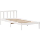 vidaXL Okvir kreveta bez madraca bijeli 90 x 200 cm masivna borovina | shoptok.hr