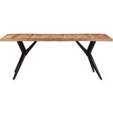 Maison Chic Jedilna miza - Kuhinjska miza - Jedilni stol 200x90x76 cm trden akacijev les, (21715040) | Shoptok.si