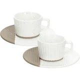 2-delni set skodelic za črno kavo s podstavkom Rice, porcelan, 90 ml