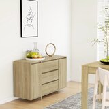 vidaXL komoda s 3 predali sonoma hrast 120x41x75 cm iverna plošča Cene