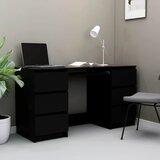 Pisaći stol crni 140 x 50 x 77 cm od konstruiranog drva | shoptok.hr