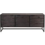 White Label Rjava nizka komoda iz masivnega tika 140x55 cm Webster – | Shoptok.si