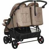  Dječja kolica za blizance sivo-smeđa čelična | Eponuda.com