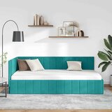  Kutni okvir kreveta Tirkizna 100 cm x 200 cm Baršun | shoptok.hr