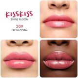 Guerlain KissKiss Shine Bloom bleščečo šminko odtenek 309 Fresh Coral 3,5 g | Shoptok.si