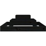  Visoka greda črna 80x80x27 cm trdna borovina, (20758974) | Shoptok.si