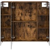  Kupaonski ormar s ogledalom Dimljeni hrast 80 x 14.5 x 70 cm | shoptok.hr