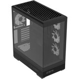 Aero Cool P500B Digi ARGB črn stekleni PC okvir, Midi-Tower, Panoramski pogled z vključno 4x 120mm ARGB PVM ventilatorji | Shoptok.si