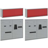 Set od 6 komada alata i ploča za alate montiranih na zid crvena metalna | shoptok.hr