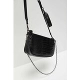 Marisse Imitation Snakeskin Shoulder Bag, Black | Eponuda.ba