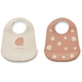 Liewood 2 dijelni set silikonskih podbradnjaka tilda dino mix | shoptok.hr