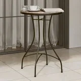 stolić s mozaikom boja cigle i bijela Ø50x70cm keramički