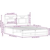 Posteljni okvir brez vzmetnice hrast 150x200 cm inženirski les, (21829486) | Shoptok.si