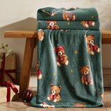 Catherine Lansfield Tamno zelena deka s božićnim motivom 170x130 cm Christmas Tartan Teddy Bear – | shoptok.hr