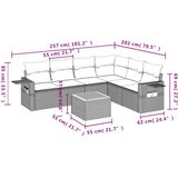 vidaXL 7-dijelni set vrtnih sofa od poliratana s jastucima crni | shoptok.hr