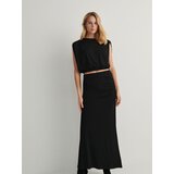Reserved maxi krilo z naborki - črna | Shoptok.si