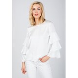 Kesi Dámská halenka s volány na rukávech - bílá, | Shoptok.si