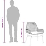 vidaXL 5-dijelni vrtni blagovaonski set s jastucima od crnog | shoptok.hr