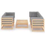 Maison Chic Seti vrtnega pohištva - Vrtna garnitura - Vrtni pohištvo set 6-delna z blazinami trdna borovina, (21805933) | Shoptok.si