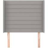  Uzglavlje s ušima svjetlosivo 83x16x118/128 cm od tkanine | Eponuda.com