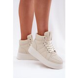 EVENTO High Women's Sneakers On Platform Beige Tillive Cijene