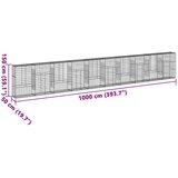  Gabionska košara s poklopcem 1000x50x150 cm pocinčano željezo | Eponuda.com