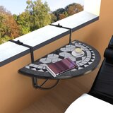 vidaXL Viseći stolić za balkon s mozaikom crno bijeli Cijene