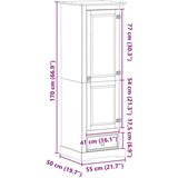  Ormari s ladicama Bijelo 55 x 50 x 170 cm Čvrsto borovo drvo - Bijelo | shoptok.hr