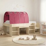 Krevet s tunelom 3 kom. Hrast sonoma i crvena Konstruirano drvo | shoptok.hr