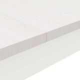  Stol za objedovanje Bijelo 110 x 110 x 75 cm Čvrsto borovo drvo | shoptok.hr