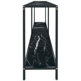 vidaXL Konzolna mizica črna 180x35x75,5 cm kaljeno steklo | Shoptok.si