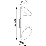 Zidna lampa PENNE 30 crna | shoptok.hr
