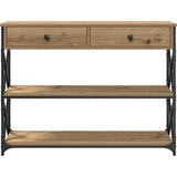  Konzolna stolica s ladicama hrast artisan 100 x 28 x 75 cm | shoptok.hr