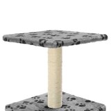  Penjalica za mačke sa stupovima za grebanje od sisala 55 cm s uzorkom šapa | shoptok.hr