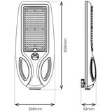  LED solarna ulična lampa VENICE 200W/12000 mAh IP65 crna, sa senzorom i prigušiva + daljinski upravljač | Eponuda.com