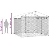 Vanjski kavez za pse s krovom srebrni 3x3x2,5 m pocinčani čelik | shoptok.hr