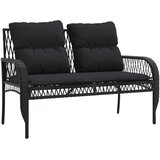  4-dijelni set vrtnih sofa od poliratana s jastucima crni | shoptok.hr