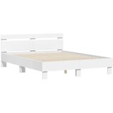 vidaXL Konstrukcija postelje z LED Bela 152 x 203 cm Konstruiran les, (5000141917) Cene