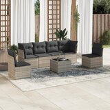 vidaXL 7-dijelni set vrtnih sofa svjetlosivi od poliratana | shoptok.hr