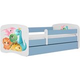 MID.YOU Dječji krevet Dreamy dinosauri 160x80 sa madracem s ladicom Plava | shoptok.hr