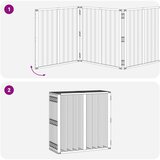  Vrata za pse 12 pcs Crna 60 x 60 cm Cinkani čelik | Shoptok.si