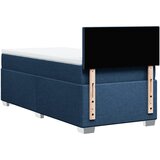  Krevet s oprugama i madracem plavi 100 x 200 cm od tkanine | shoptok.hr