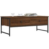 Furnova Klubska mizica rjavi hrast 101x49x39,5 cm inženirski les, (21913390) | Shoptok.si