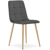 KARA stolica - tamno sivi baršun / noge u boji drveta x 2 | shoptok.hr