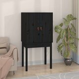  Visoka komoda crna 60 x 40 x 120 cm od masivne borovine | shoptok.hr